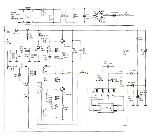 電子鎮(zhèn)流器電路圖