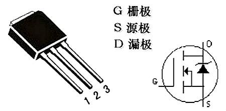 MOS管三個引腳實物圖