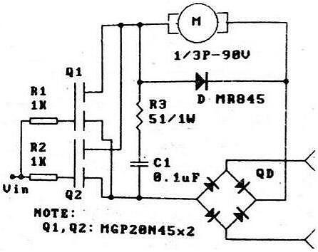 mos管驅(qū)動(dòng)電機(jī)電路圖