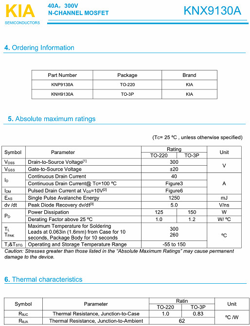 9130,KNP9130A，40A/300V