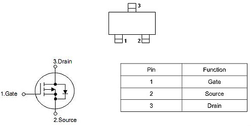 MOS管,3423,-2.0A/-20V