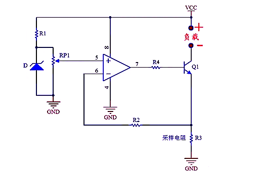 運(yùn)算放大器與MOS管組成的恒流源電路-KIA MOS管