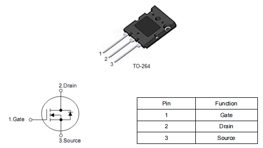 電機(jī)驅(qū)動mos管,27A 800V TO264,KNK7880A參數(shù)引腳圖-KIA MOS管