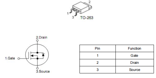 100v150a場效應(yīng)管,控制器 保護(hù)板專用,KNB2810A參數(shù)引腳圖-KIA MOS管